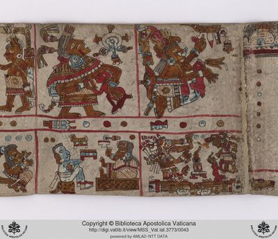 B, f — Tlacuilo anónimo, tradición mixteca-puebla (Códice Vaticanus B)