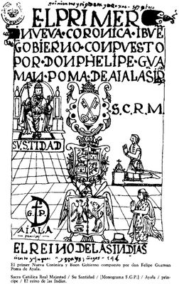 Este dibujo de la "Nueva corónica y buen — Felipe Guaman Poma de Ayala