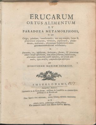 Sibylla Merian — Maria Sibylla Merian