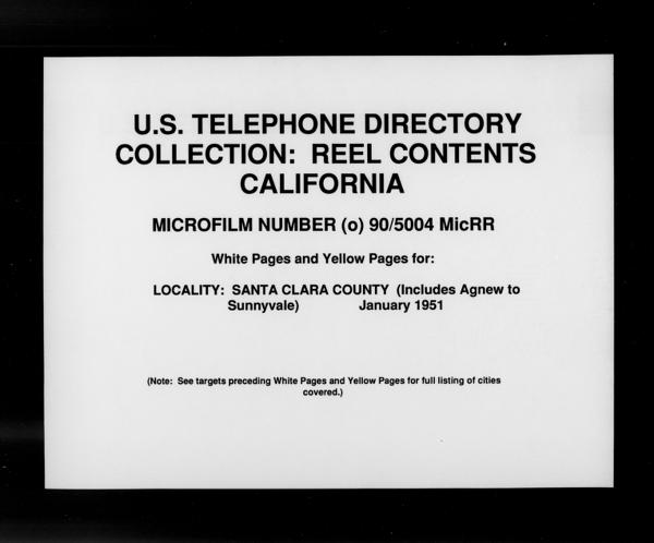 California - White Pages and Yellow Pages - Santa Clara County - January — No identificado