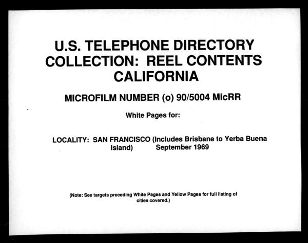 California - White Pages - San Francisco - September — No identificado