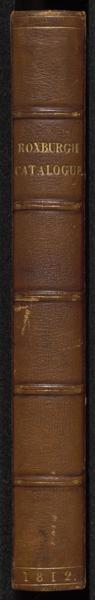A catalogue of the library of the late John, Duke of Roxburghe — No identificado