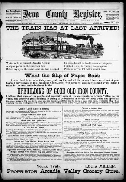 Iron County register (Ironton, Iron County, Mo.), March 31 — No identificado