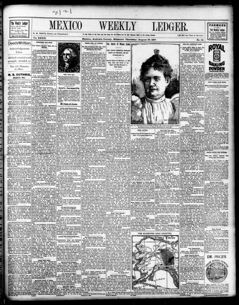 Mexico weekly ledger (Mexico, Mo.), August 26 — No identificado