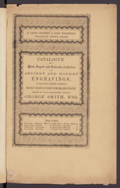 Catalogue of a most superb and valuable collection of engravings & etchings — No identificado