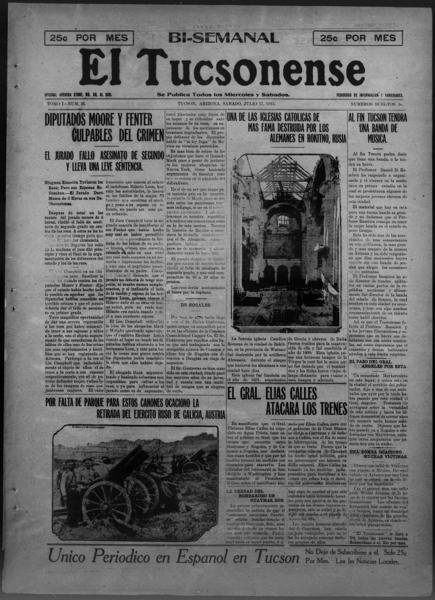 El Tucsonense (Tucson, Ariz.), July 17 — No identificado