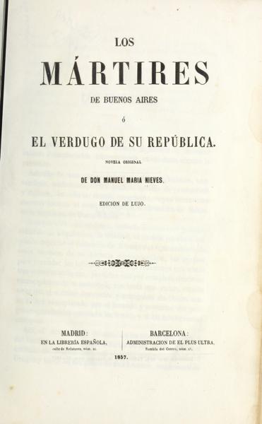 Los mártires de Buenos Aires; — No identificado
