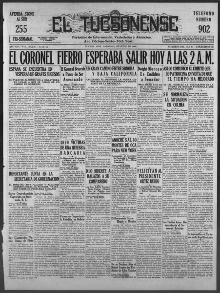 El Tucsonense (Tucson, Ariz.), June 21 — No identificado