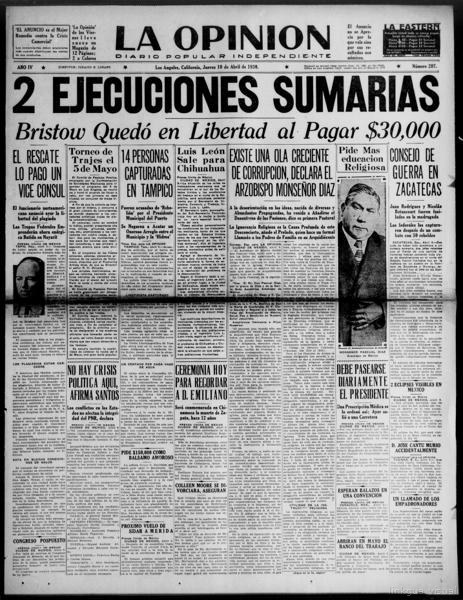 La opinión (los Angeles, Calif.), April 10 — No identificado