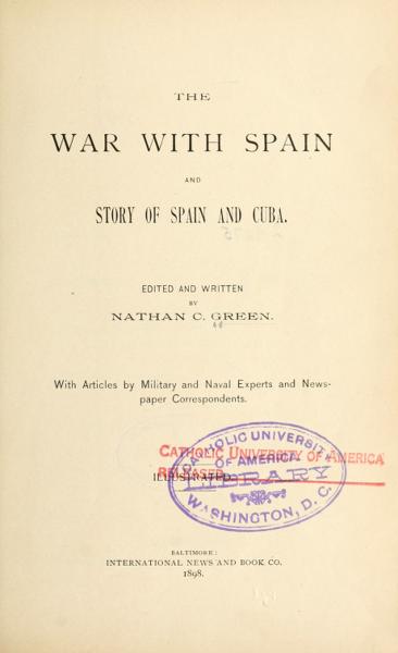 The war with Spain and story of Spain and Cuba — No identificado