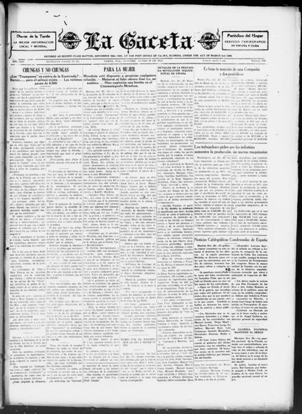 La gaceta (Tampa, Fla.), October 29 — No identificado