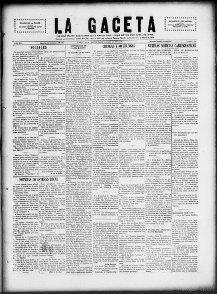 La gaceta (Tampa, Fla.), September 21 — No identificado
