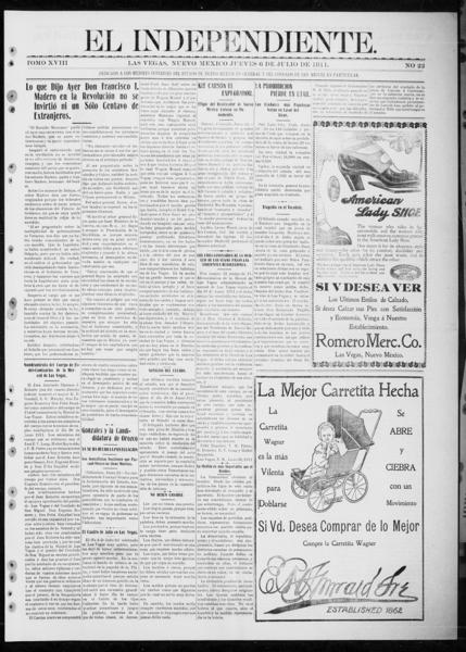 El independiente (las Vegas, Nuevo México), July 6 — No identificado