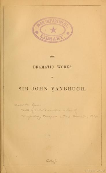 Las obras dramáticas de Sir John Vanbrugh
