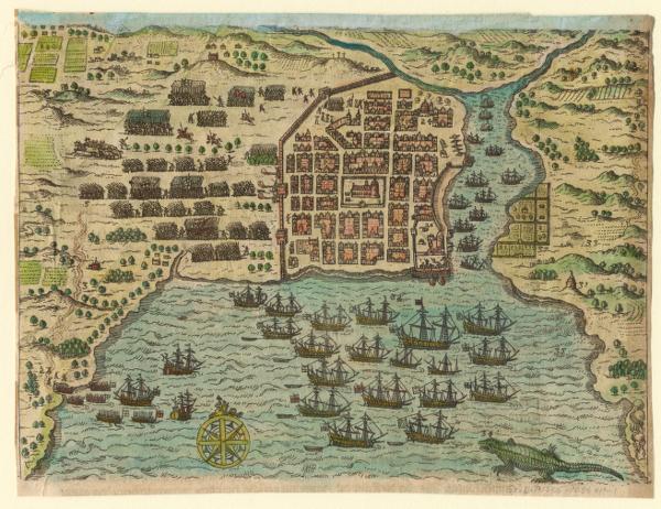 View of Santo Domingo under Siege, 1585-1586 — No identificado