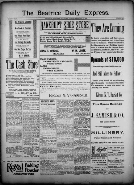 The Beatrice daily express (Beatrice, Neb.), February 11 — No identificado