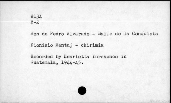 Son de Pedro Alvarado - baile de la conquista — No identificado
