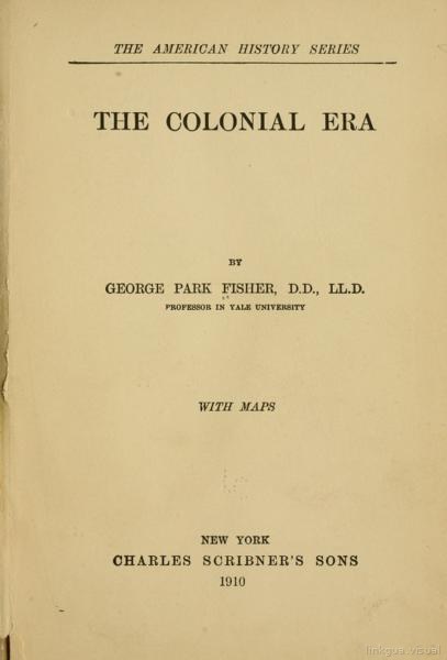 The colonial era, by George Park Fisher — No identificado