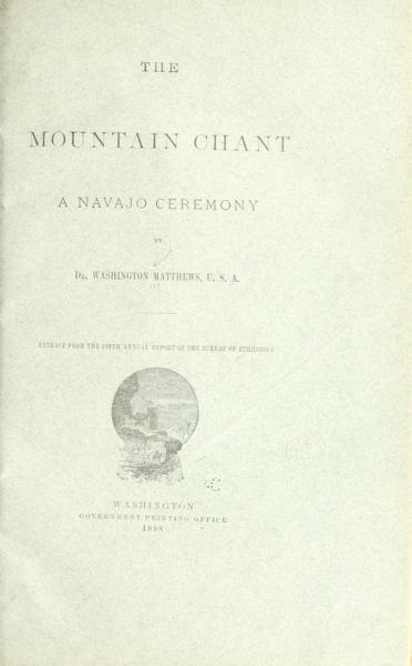 The mountain chant: a Navajo ceremony — No identificado