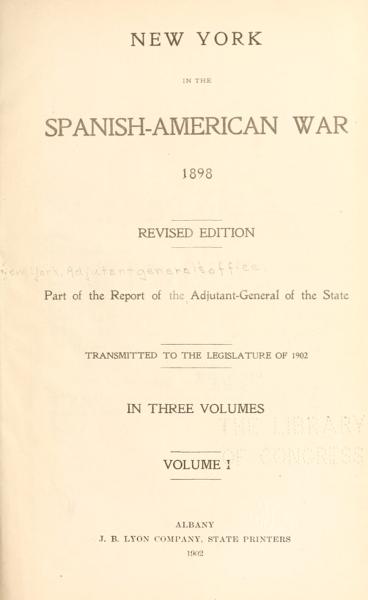 New York in the Spanish-American war — No identificado