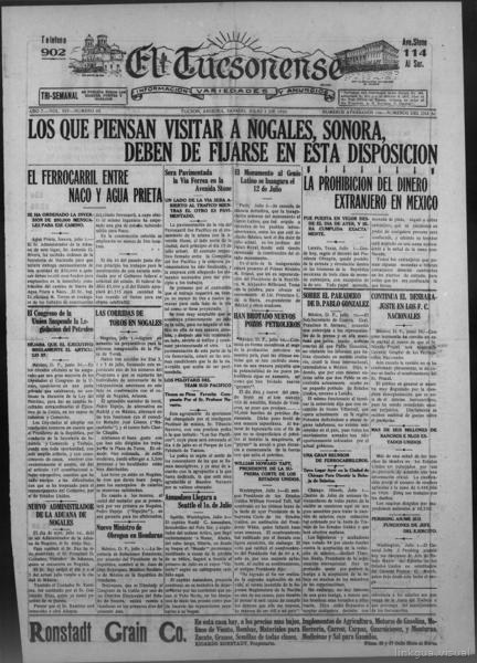 El Tucsonense (Tucson, Ariz.), July 2 — No identificado