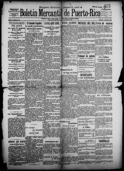 Boletín mercantil de Puerto Rico (San Juan, P.R.), July 18 — No identificado