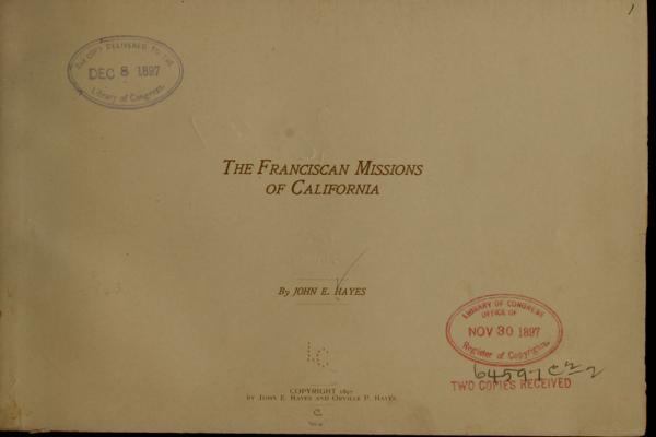 The Franciscan missions of California — No identificado