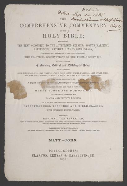 Copyright title pages, nº 1868 — No identificado