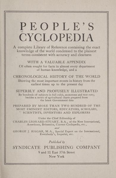[Vol. 3, Holy-Part] People's cyclopedia; a complete library of reference containing the exact knowledge of the world condensed to the plainest terms consistent with accuracy and clearness — No identificado