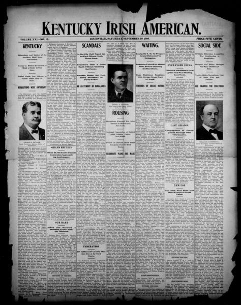 Kentucky Irish American (Louisville, Ky.), September 19 — No identificado