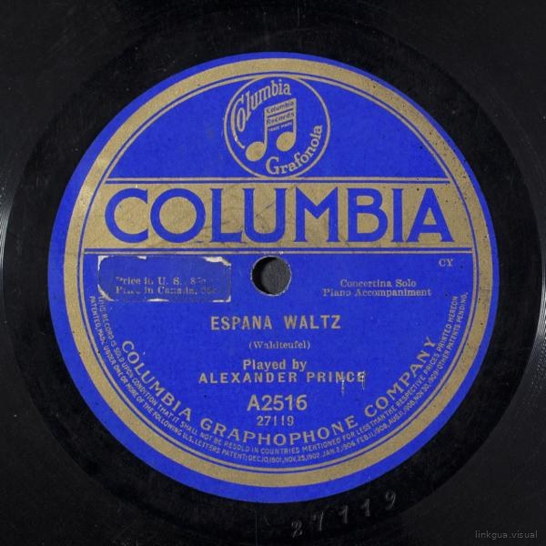 España waltz, Espana : Spanish waltz, Hiszpański walc, España : Vals — No identificado