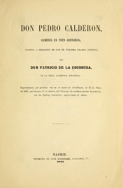 Don Pedro Calderon : comedia en tres jornadas — No identificado