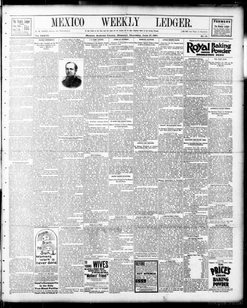 Mexico weekly ledger (Mexico, Mo.), June 27 — No identificado