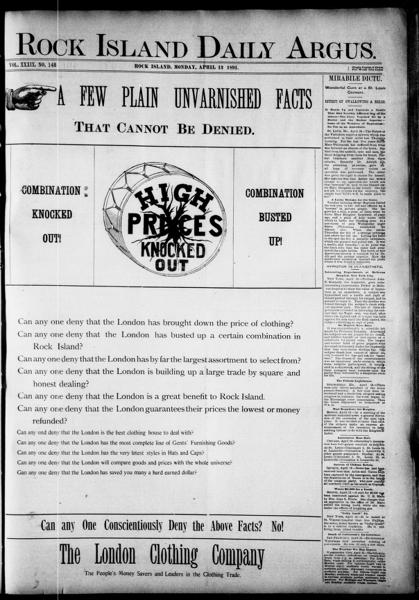 Rock Island daily Argus (Rock Island, ILL.), April 13 — No identificado