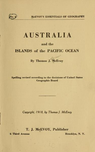 Australia and the islands of the Pacific Ocean — No identificado