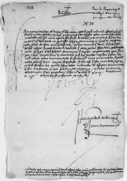 Hans Peter Kraus Collection: Royal cedula to Antonio de Mendoza, Viceroy of New Spain — Anónimo tlacuilo mexica (Códice Mendoza)