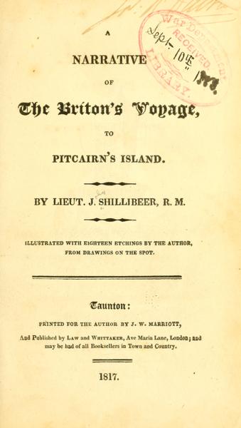 A narrative of the Briton's voyage, to Pitcairn's Island — No identificado