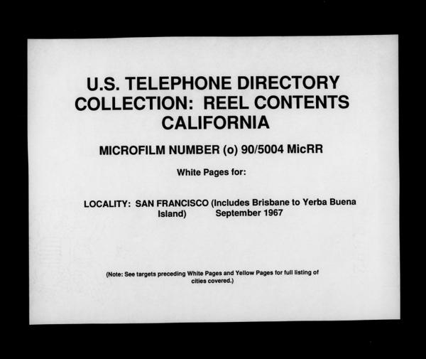 California - White Pages - San Francisco - September — No identificado
