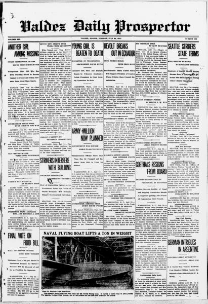 Valdez daily prospector (Valdez, Alaska), July 24 — No identificado