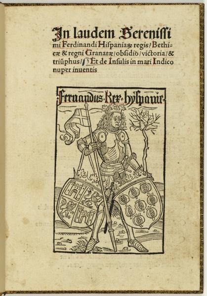 In laudem Serenissimi Ferdinandi, Hispania[rum] Regis, Bethicae & regni Granatae obsidio victoria & triu[m]phus. Et de insulis in Mari Indico nuper inuentis — Tlacuilo anónimo, tradición mixteca-puebla (Códice Laud)