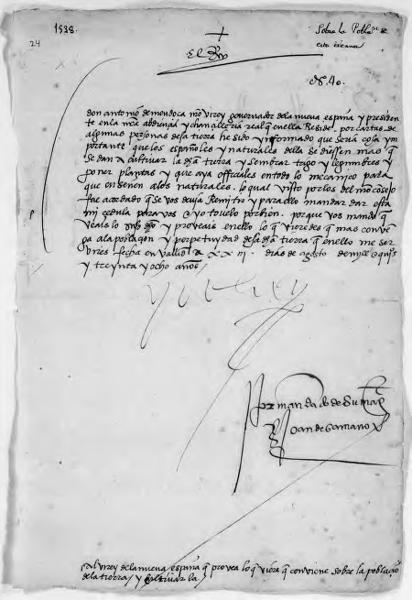 Hans Peter Kraus Collection: Royal cedula to Antonio de Mendoza, Viceroy of New Spain — Anónimo tlacuilo mexica (Códice Mendoza)
