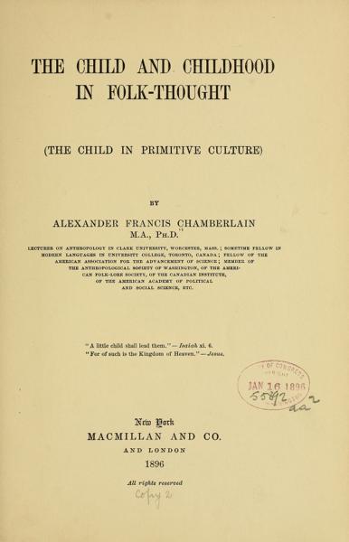 The child and childhood in folk thought (the child in primative culture) — No identificado