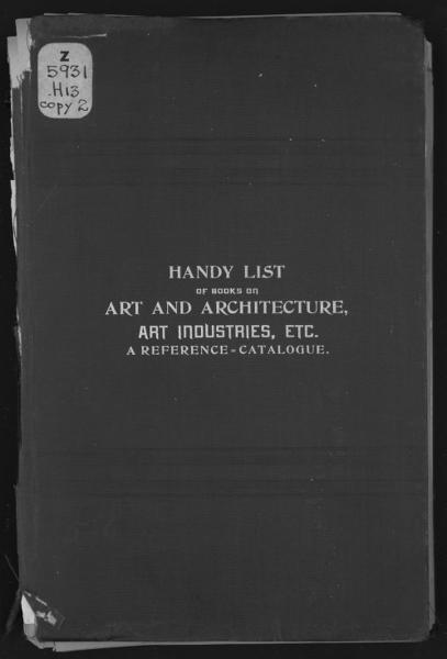 Handy lists of technical literature. Reference catalogue of books printed in English from to inclusive; to which is added a select list of books printed before and still kept on publishers' and jobbers' lists — No identificado
