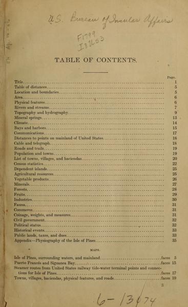 The Isle of Pines, Caribbean Sea, its situation, physical features, inhabitants, resources, and industries — No identificado