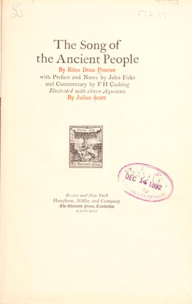 The song of the ancient people — No identificado