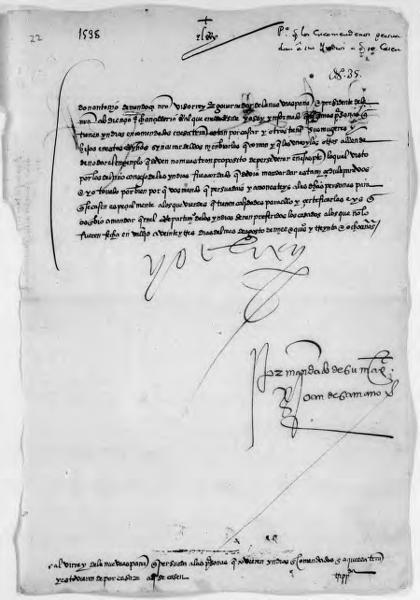 Hans Peter Kraus Collection: Royal cedula to Antonio de Mendoza, Viceroy of New Spain — Anónimo tlacuilo mexica (Códice Mendoza)