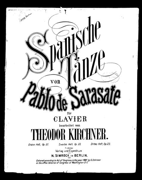 Spanische tänze, Romanza andaluza [and] Jota navarra — No identificado