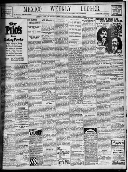 Mexico weekly ledger (Mexico, Mo.), February 2 — No identificado