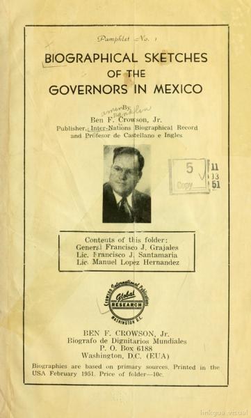 Bosquejos biográficos de los gobernadores en México