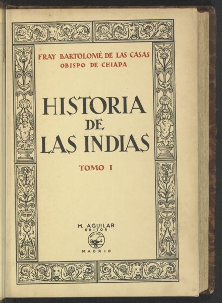 Historia de las Indias — No identificado
